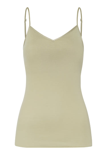 71605 Cotton Seamless Spaghetti Cami Padded - 2720 Moss Green